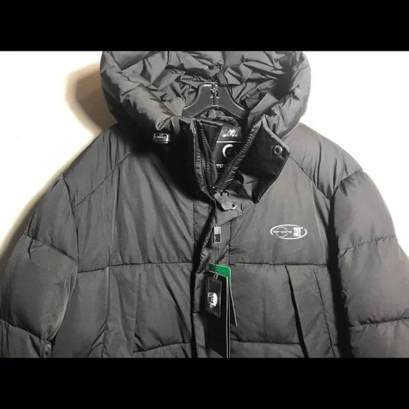 TIGER FORCE Winter Active Coat Long Puffy Jacket for Men Hoodie Thickened Padded